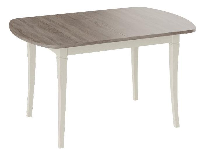 Стол обеденный Альт 100.02 (№4 массив дерева, лдсп-дуб сонома трюфель,  слоновая кость (ТриЯ) )