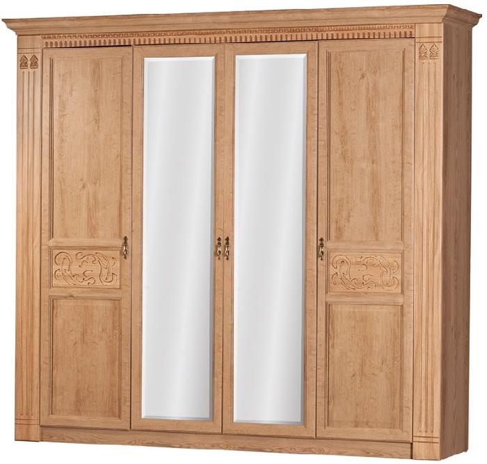 Шкаф Лючия 203 (246) четырехдверный (дуб ридинг, дуб ридинг,(Яна))
