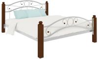 Фото derevyannye-krovati кровать двуспальная надежда lux plus (см 180х200) трубка металл производитель Милсон