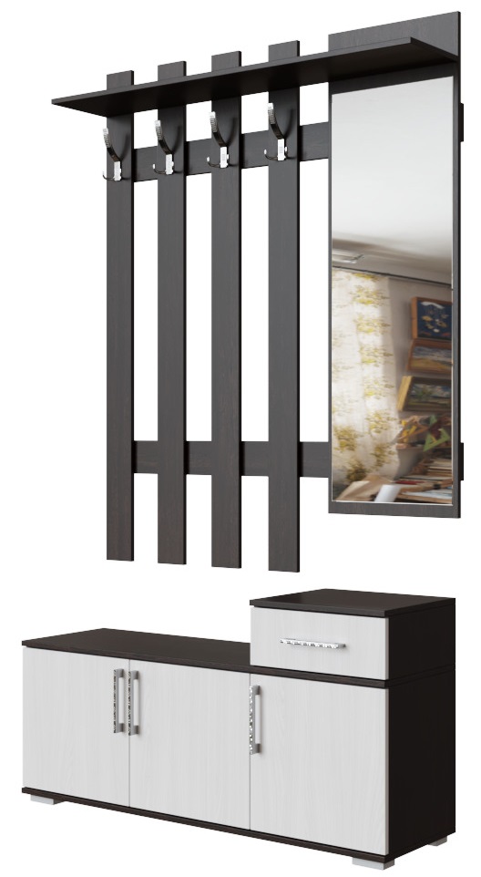 Фото Вешалка с зеркалом №3 (1,2) от производителя Хорошая мебель в Крыму по цене 11 580 ₽