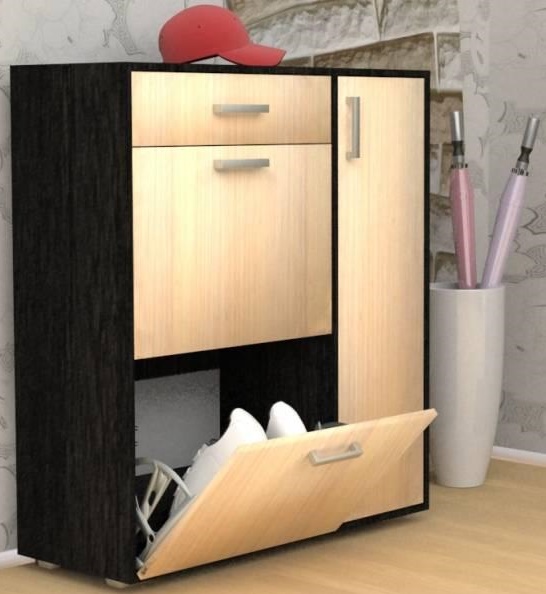 Обувница ОБ-1 (венге, дуб молочный (Пирамида) ) Обувница ОБ-1 (венге, дуб молочный (Пирамида) )