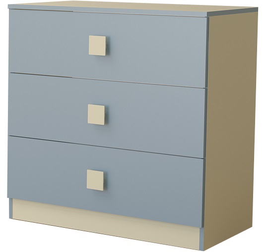 Комод Радуга 800 (бежевый-василек (Горизонт) ) Комод Радуга 800 (бежевый-василек (Горизонт) )