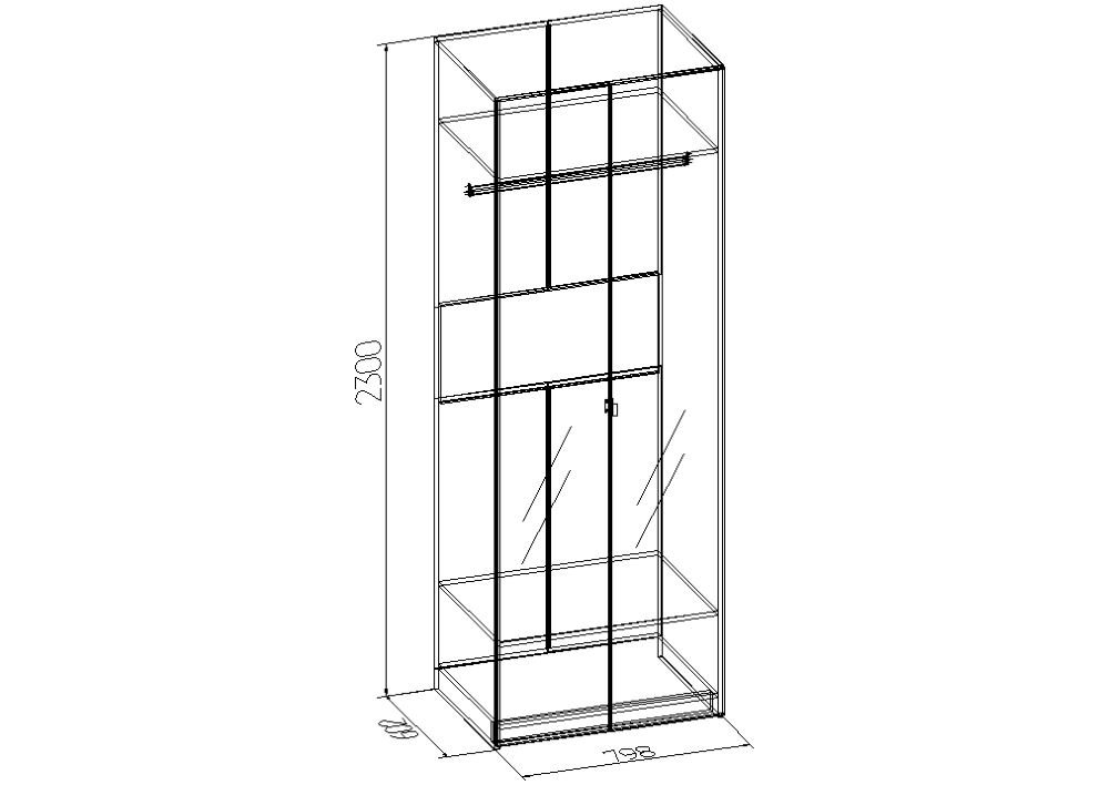 Фото Шкаф Bauhaus-8 (80) с зеркалами двухдверный в Крыму по цене 18 210 ₽ от производителя Глазов, код товара 2000001538852, 2000001538869 шт Фото Шкаф Bauhaus-8 (80) с зеркалами двухдверный от производителя Глазов в Крыму по цене 18 210 ₽