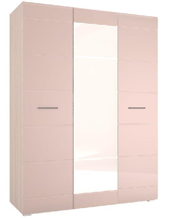 Шкаф Ненси (150) трехдверный (ясень шимо светлый, какао глянец,(Горизонт)) Шкаф Ненси (150) трехдверный (ясень шимо светлый, какао глянец,(Горизонт))