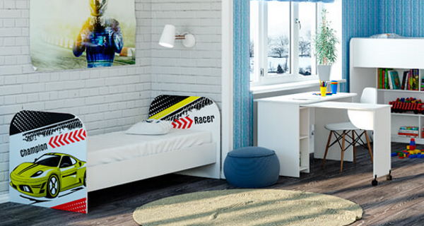 Фото Кровать детская Тойс КР-08 (СМ 80х180) от производителя БТС  в Крыму по цене 9 710 ₽