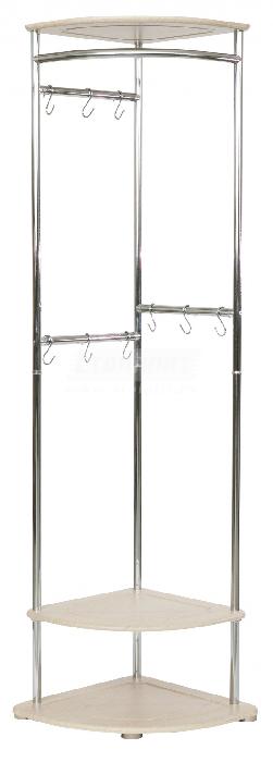 Вешалка гардеробная Универсальная (Км) (дуб беленый-хром (Калифорния) )