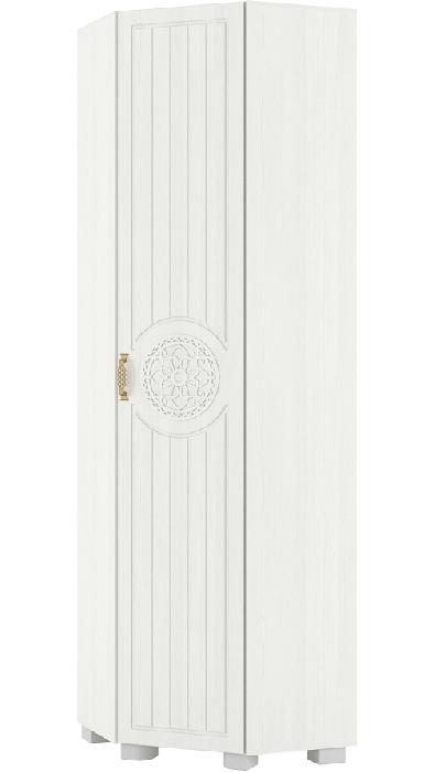 Шкаф Монблан МБ-20К (65) угловой (белый структурный, белое дерево,(Компасс))