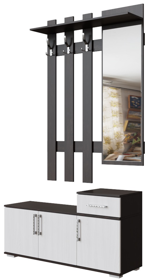 Фото Вешалка с зеркалом №3 (1,0) от производителя Хорошая мебель в Крыму по цене 13 860 ₽