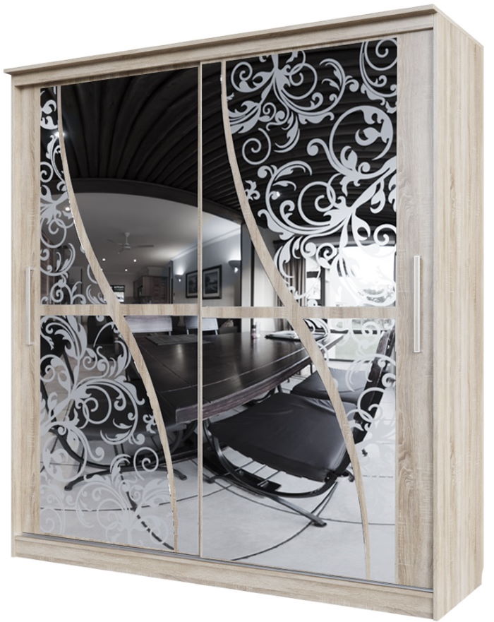 Фото Шкаф-купе №19 Волна (1,5 - 2 двери) от производителя SV-мебель в Крыму по цене 33&nbsp;560 ₽