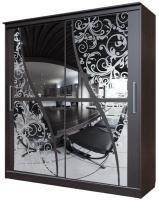 Шкаф-купе №19 Волна (1,7 - 2 двери) в интернет магазине Планета Комфорта Фото shkaf-kupe-v-spalnyu шкаф-купе №19 волна (1,7 - 2 двери) производитель SV-мебель