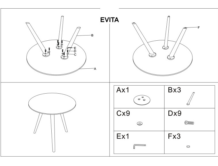 Фото Стол обеденный Signal Evita в Крыму по цене 32 490 ₽ от производителя Signal, код товара 2000001697184 шт Фото Стол обеденный Signal Evita от производителя Signal в Крыму по цене 32 490 ₽