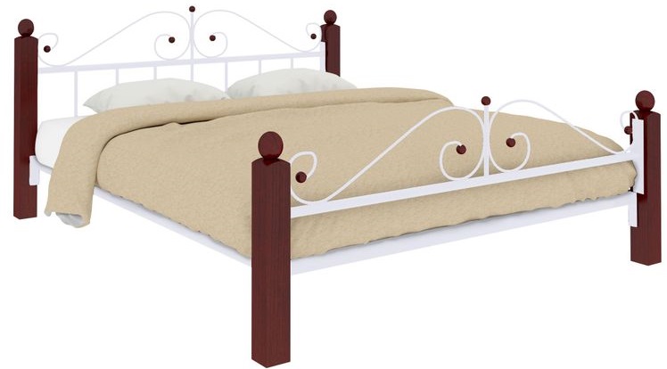 Фото Кровать двуспальная Диана Lux Plus (СМ 180х190) трубка металл от производителя Милсон в Крыму по цене 22 900 ₽