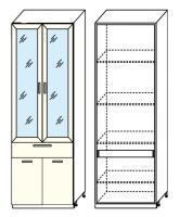 Кухня Диана-4 (ЛДСП) шкаф 800 (ШП-2) (белый, ясень шимо светлый (Фант-мебель) ) в Крыму от производителя 