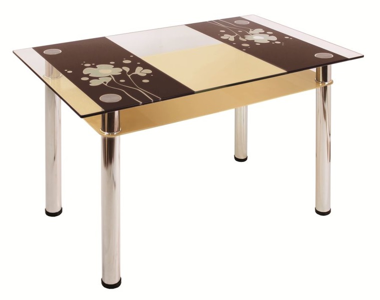 Фото Стол обеденный 3.7 с полкой  от производителя Мебель из стекла в Крыму по цене 8 520 ₽