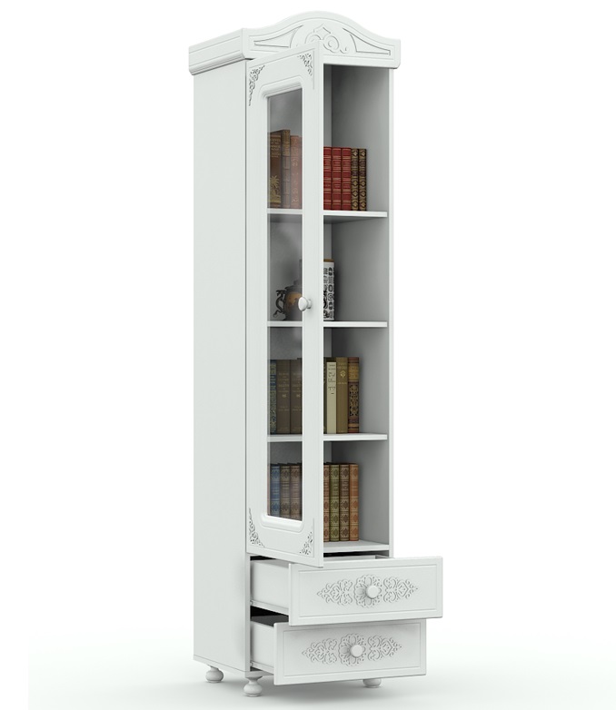 Фото Шкаф-пенал Ассоль АС-1 с зеркалом от производителя Компасс в Крыму по цене 28 310 ₽